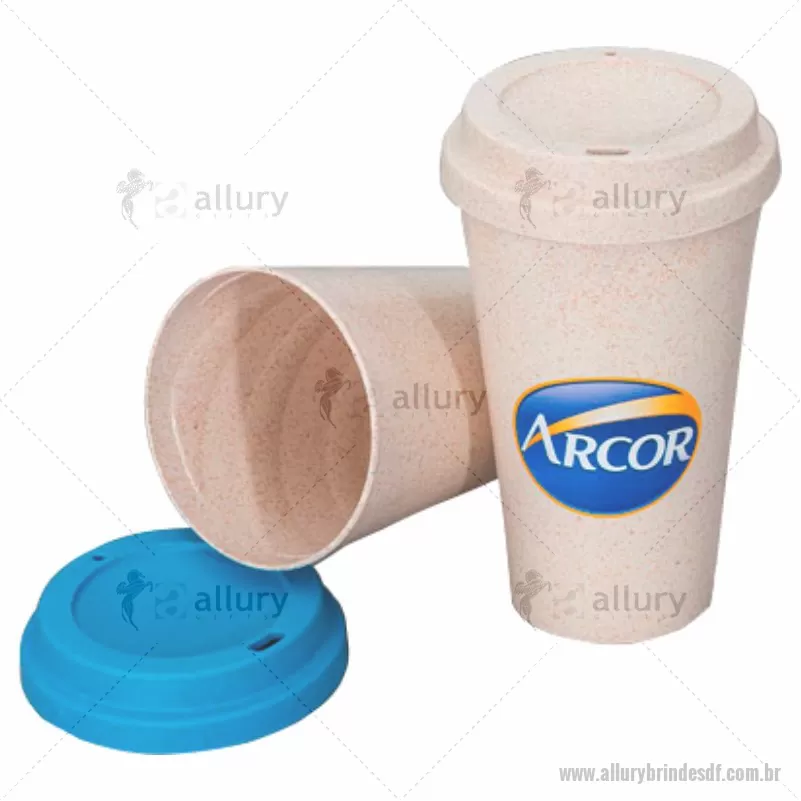 Copo Ecológico Para Café 550ml Com Tampa Personalizado